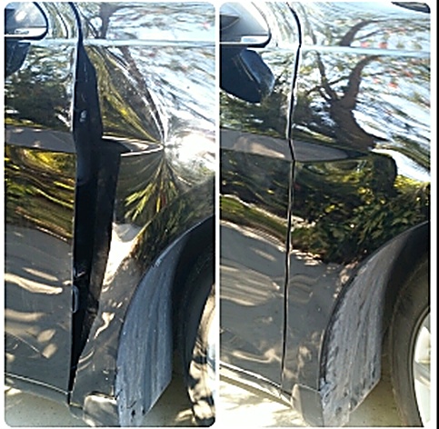 Paintless dent repair — before & after #1