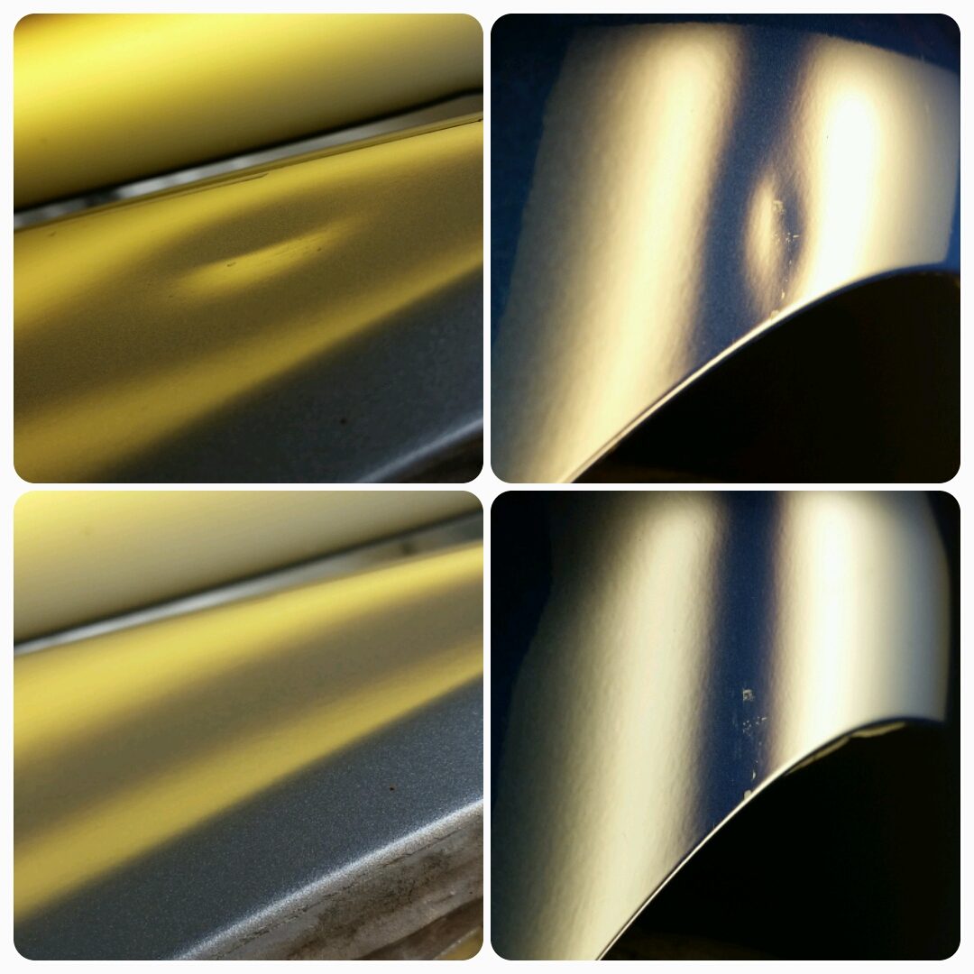 Quarter-panel crease repaired on a car without repainting